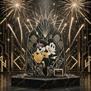 Loungefly CosmicSpot Megacon Great Gatsby Mickey & Minnie Mouse LE Mini Backpack